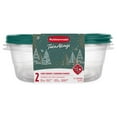 thumbnail image 1 of Rubbermaid TakeAlongs, Large Square Food Storage Containers, 11.7 Cups, Blue Spruce, 2 piece Set, 1 of 4