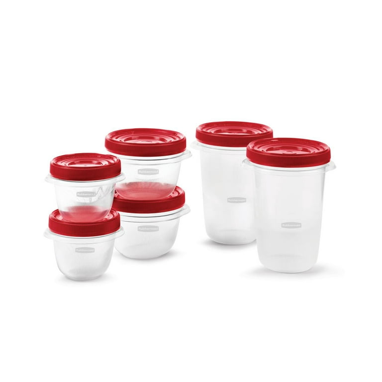 Rubbermaid TakeAlongs Meal Prep 50-Piece Food Storage Containers, Red