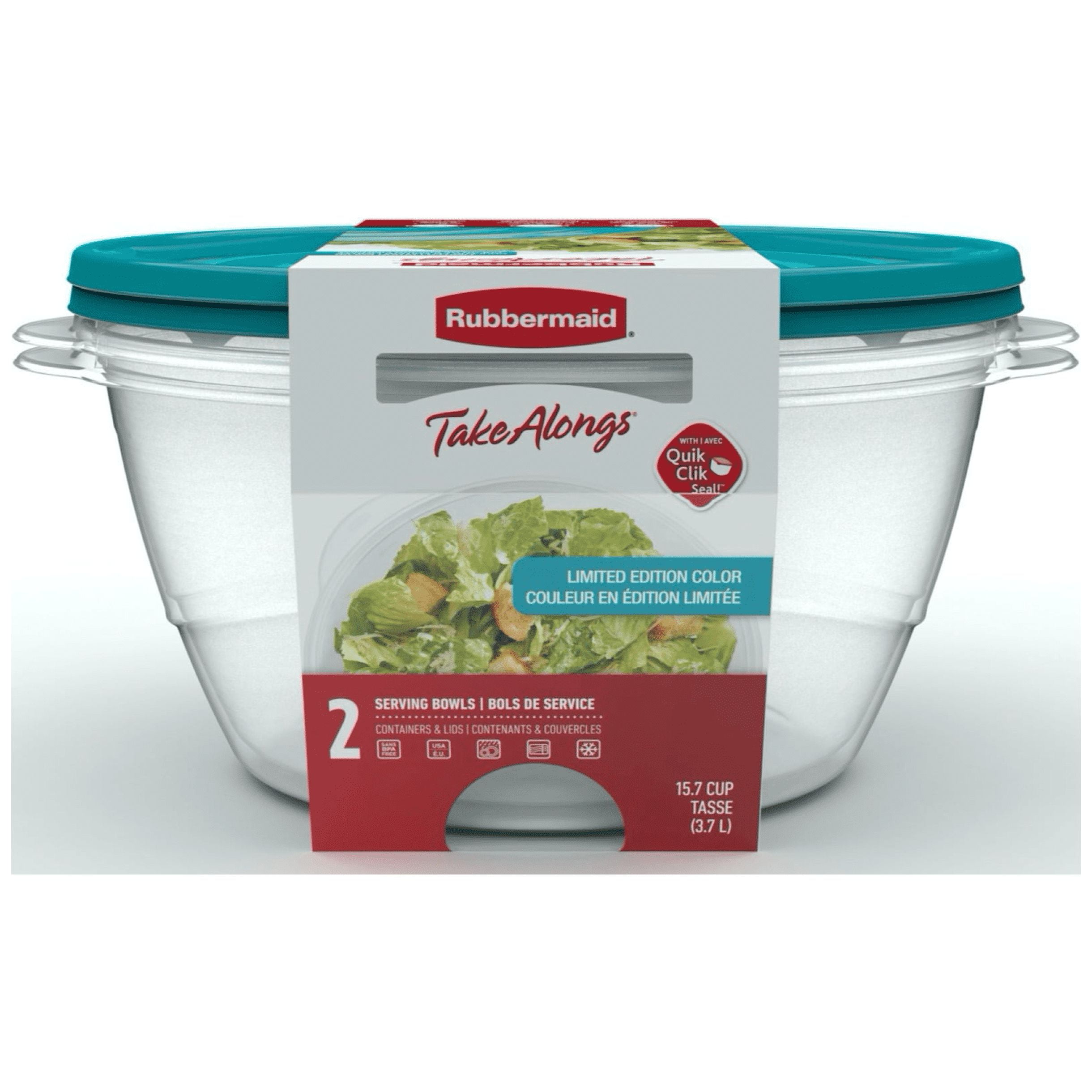 Rubbermaid TakeAlongs 15cup Round Food Storage Containers, Special