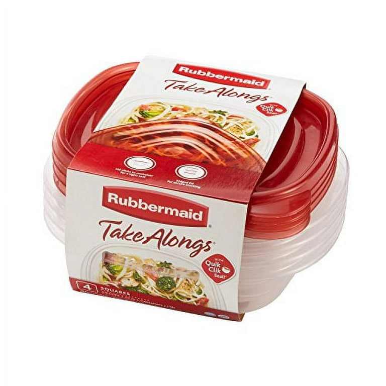 Rubbermaid TakeAlongs Snacking Food Storage Containers, 2 Cups Size - 2  Lids, Trays, and Containers 7S87