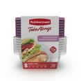 thumbnail image 1 of Rubbermaid TakeAlongs 669-mL (2.9 Cup) Square Food Storage Containers, Special-Edition Orchid Purple, 8 Pack, 1 of 6