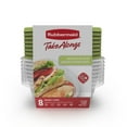 thumbnail image 1 of Rubbermaid TakeAlongs 2.9-Cup Square Food Storage Containers, Special-Edition Sharp Lime Green, 8-Pack, 1 of 6