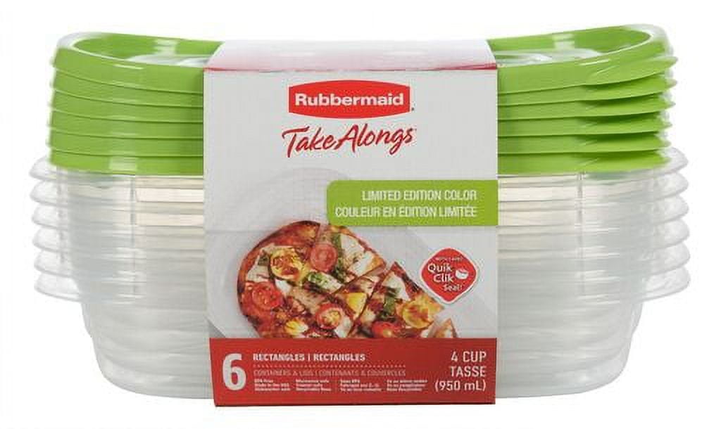 Rubbermaid 7F55RETCHIL TakeAlongs Food Storage Rectangle Containers, 4 –  Toolbox Supply