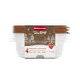 thumbnail image 1 of Rubbermaid TakeAlongs 5 Cup Food Storage Containers, Set of 4, Toffee Nut Gold, 1 of 7