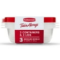 thumbnail image 1 of Rubbermaid TakeAlongs, 5 Cup, Set of 3, Red, Medium Bowls Plastic Food Storage Containers, A Practical Choice for Dry Goods, Bulk Ingredients, and Everyday Use, 1 of 4