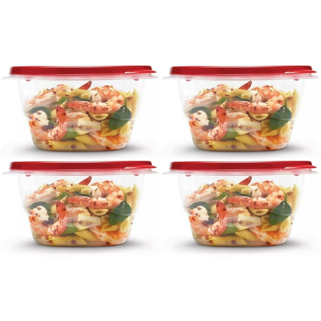 Rubbermaid TakeAlongs Food Storage Containers, 5.2 Cup Square (4 Count