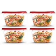 Rubbermaid TakeAlongs Food Storage Containers, 5.2 Cup Square 4 Count