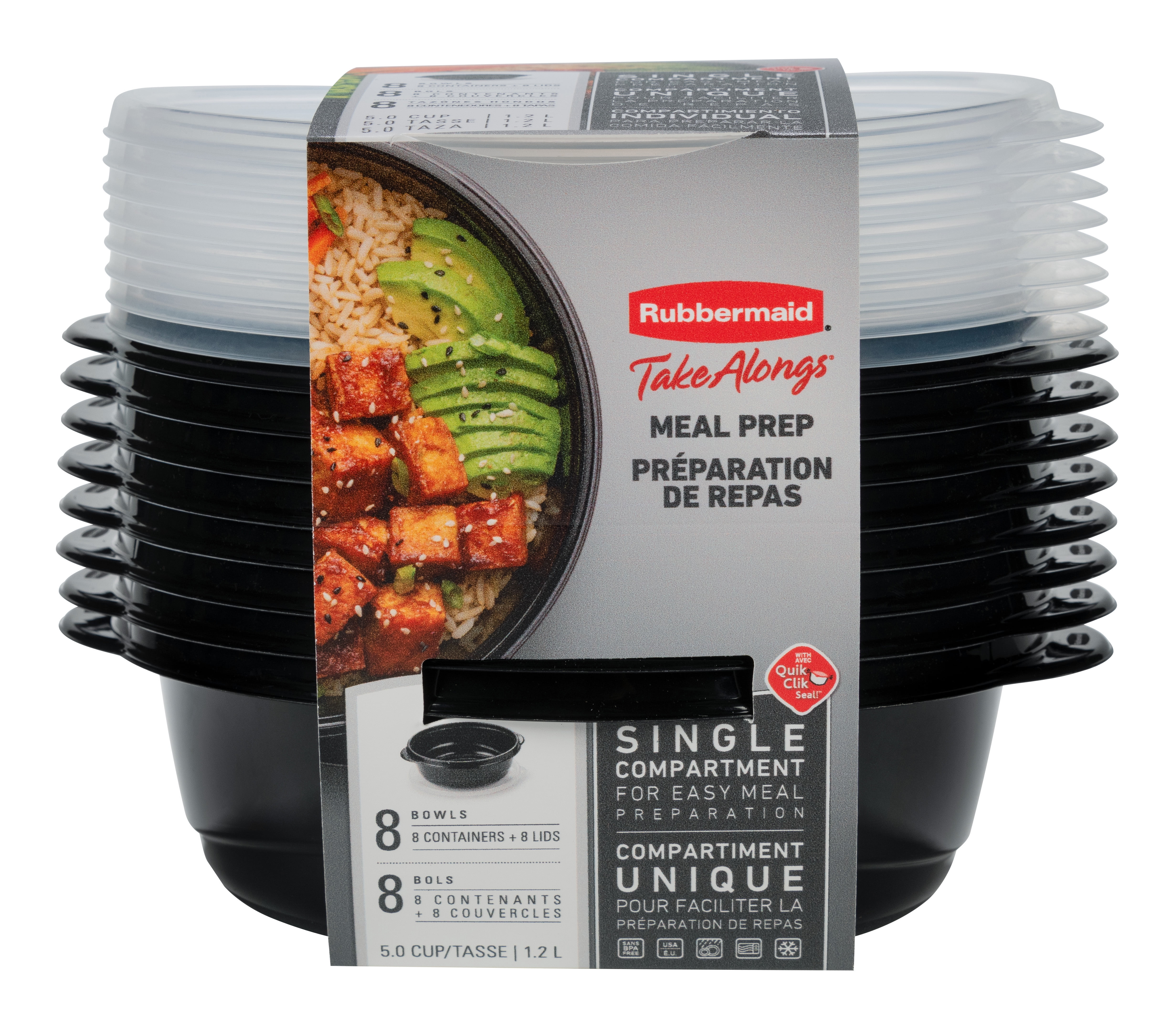 Tupperware Crystalwave 8 pc Microwave Safe Bowls Set Black Seals