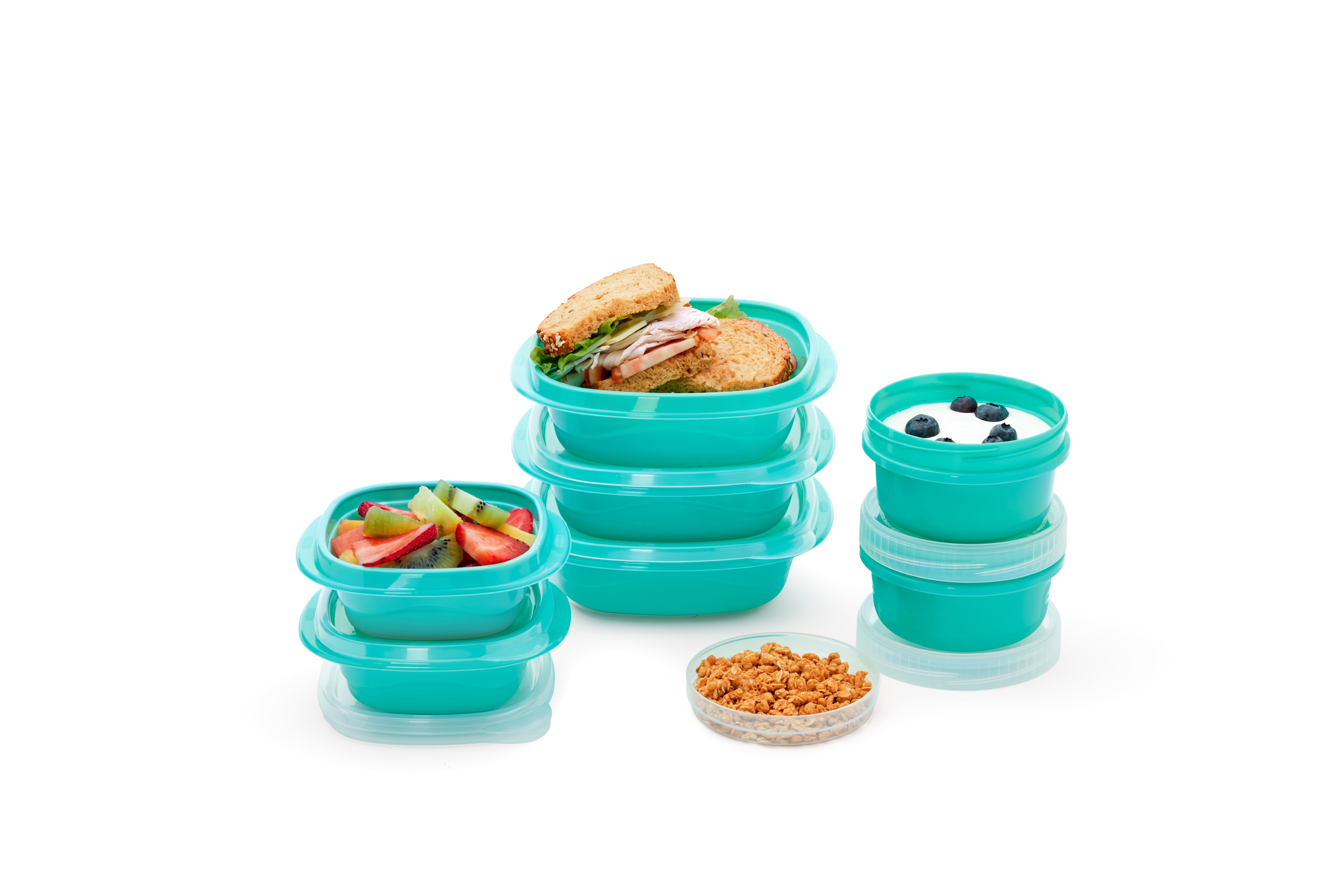 Rubbermaid TakeAlongs Food Storage Containers with Divided Base, 30 Piece  Set