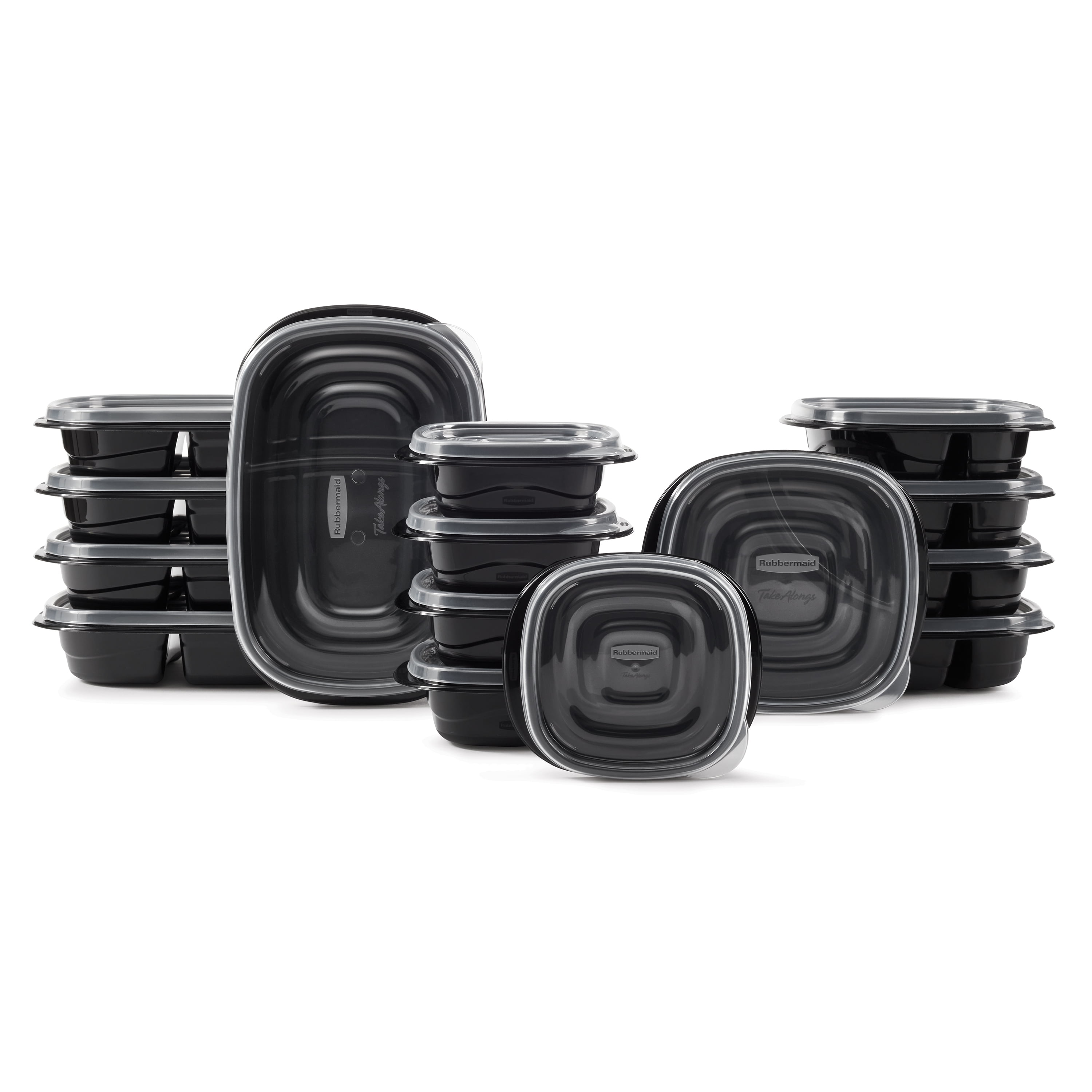 Rubbermaid TakeAlongs Meal Prep Food Storage Containers with Divided