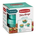 thumbnail image 1 of Rubbermaid TakeAlongs On the Go Food Storage and Meal Prep Containers, 16-Piece Lunch Set, Teal Splash, 1 of 6
