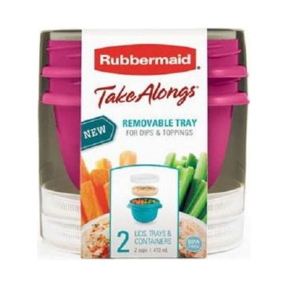 Rubbermaid, TakeAlongs, Twist & Seal Liquid Storage, 2 Cup, 3 Count
