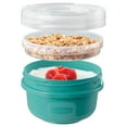 thumbnail image 1 of Rubbermaid TakeAlongs Twist & Seal 1.6-Cup Food Storage Containers, Teal Splash, 3-Pack, 1 of 5