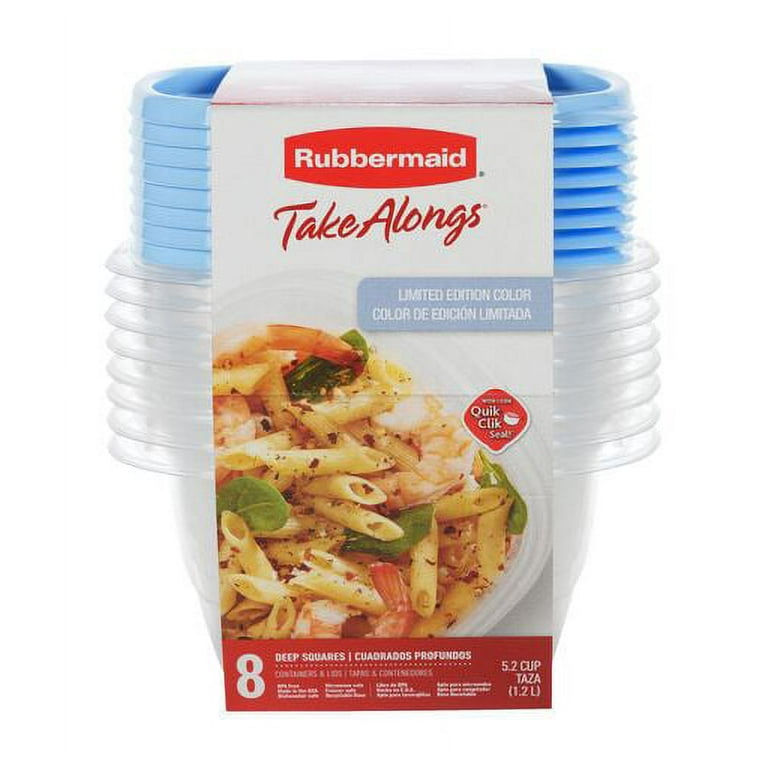 高級感 Rubbermaid Takealongs Blue Ice 8pk, Containers Storage Food 保存容器