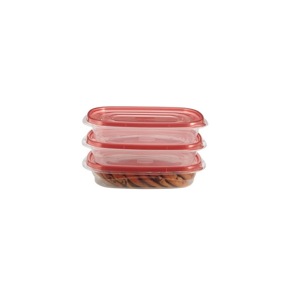 Rubbermaid Takealongs Food Storage Container Rectangle Red (Pack of 20)