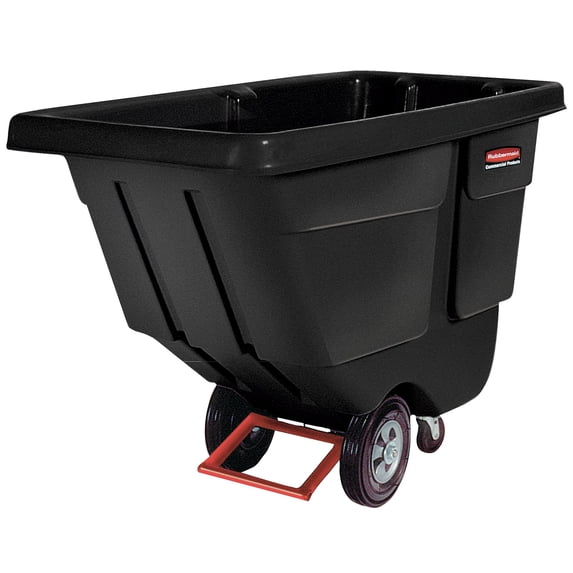 Rubbermaid Tilt Truck, 1/2 cu. yd. Volume Capacity, 450 lb. Load Capacity, Utility Hopper Type - FG130400BLA