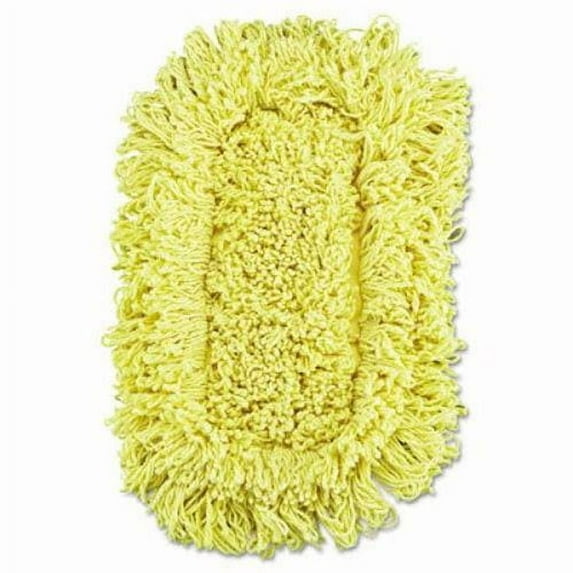 Rubbermaid Trapper Looped-End Dust Mop Head, 12 x 5, Yellow, 12/Carton (J15112CT)