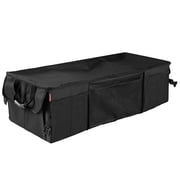 Rubbermaid Trunk Organizer – Heavy-Duty, Collapsible Storage Bin Multiple Compartments,Foldable Car Organization for Cars, Trucks, and SUV, Black