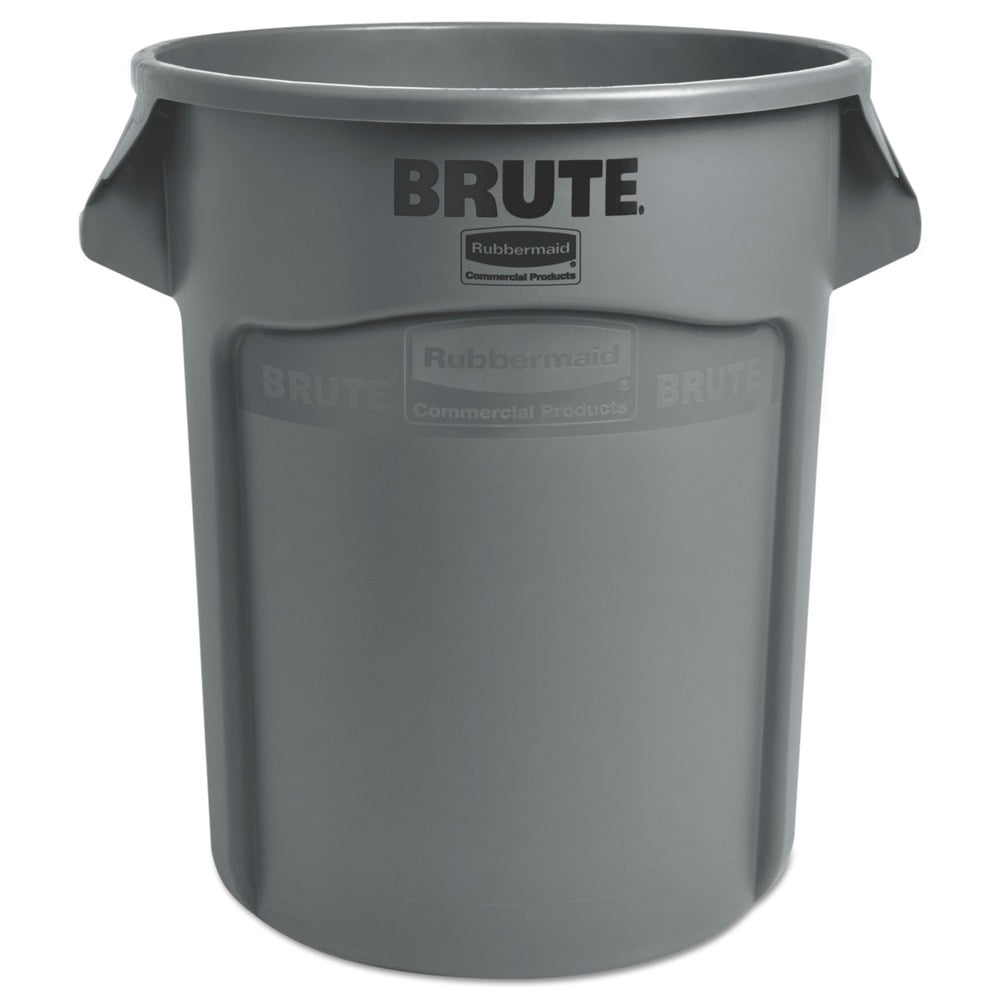 Rubbermaid Vented Brute 20 Gallon Gray Resin Container Without Lid