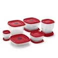 thumbnail image 1 of Rubbermaid Vented Easy Find Lid Food Storage Container, 24 Piece Set, Racer Red, 1 of 8