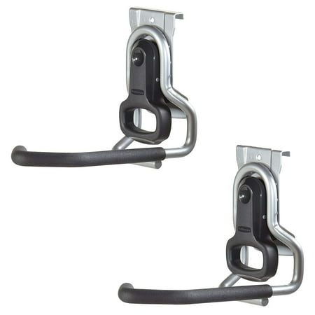 Rubbermaid Vertical FastTrack Hanging Wall Mount Hook Garage Organizer (2 Pack)