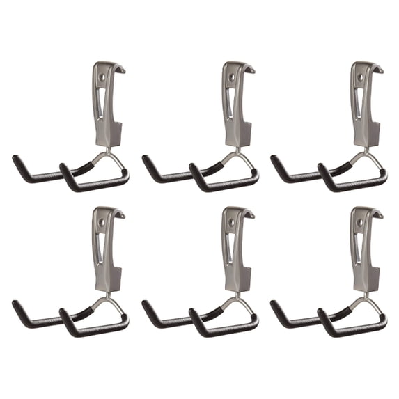 Rubbermaid Wall Mounted Rope, Hose Garage Storage Utility Hook (6 Pack)