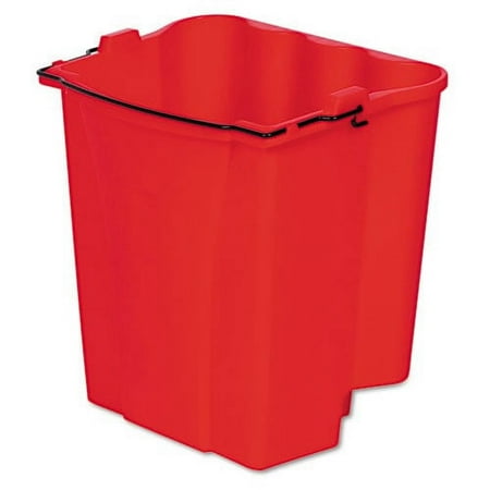 Rubbermaid WaveBrake 2064907 Dirty Water Bucket, 18 qt Capacity, Plastic Bucket/Pail, Red