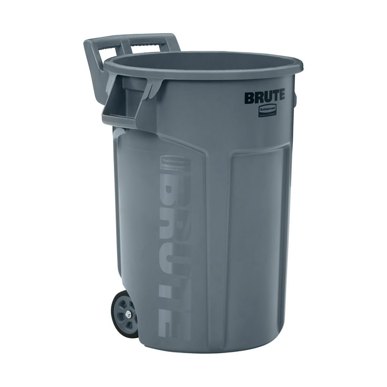 Rubbermaid Commercial Products BRUTE Heavy-Duty Round Trash/Garbage Can  with Venting Channels - 44 Gallon - Black (Pack of 1): Office Waste Bins:  : Industrial & Scientific