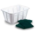 thumbnail image 1 of 6033789 RUBBERMAID 1.65-BUSHEL Rubbermaid White Plastic Laundry Basket (Pack of 1), 1 of 2