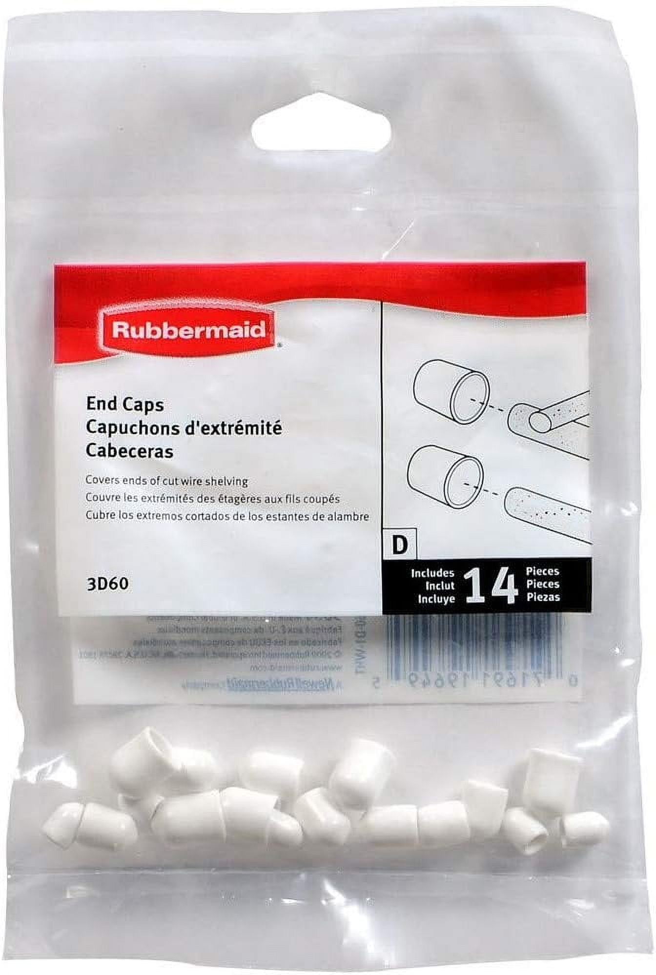 Rubbermaid White Shelf End Caps