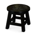 thumbnail image 1 of Rubberwood Base - Queen Bee Carving - Serve as Mini Table in Patio - Have a Snack, 1 of 3