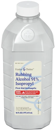 Rubbing Alcohol 91% Isopropyl First Aid Antiseptic Foster & Thrive16 oz
