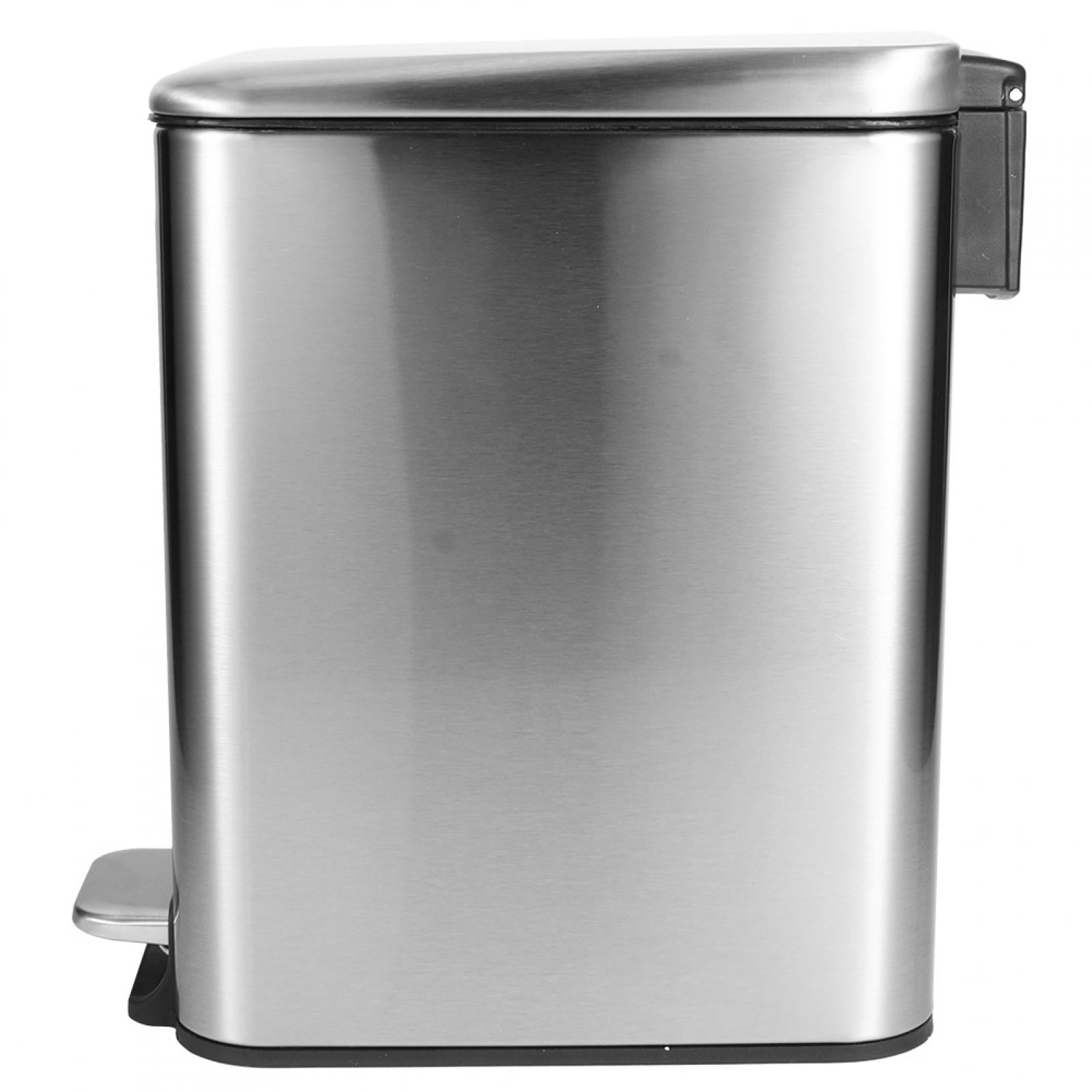 Rubbish Bin, Stainless Steel Garbage Can, Step Trash Can Office For