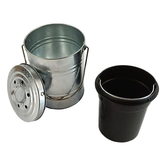 Rubbish Bin Wastebasket Garbage Container Small Lidded Bucket for Countertop Small Spaces and Patio