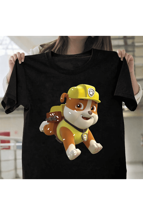 Rubble And Crew Construction Pup Animated Show Unisex T-Shirt, up to size 3XL.