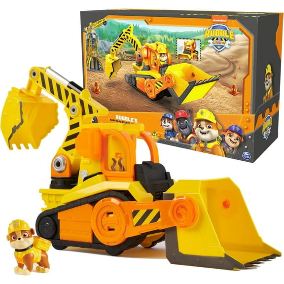 Rubble & Crew Bark Yard Deluxe Bulldozer Construction Truck Toy Play Vehicle, 3+ Yrs, 2 Count