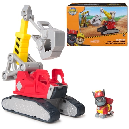 Rubble & Crew, Charger's Mega Power Crane Truck with Charger & Detachable Tools, for Kids 3+