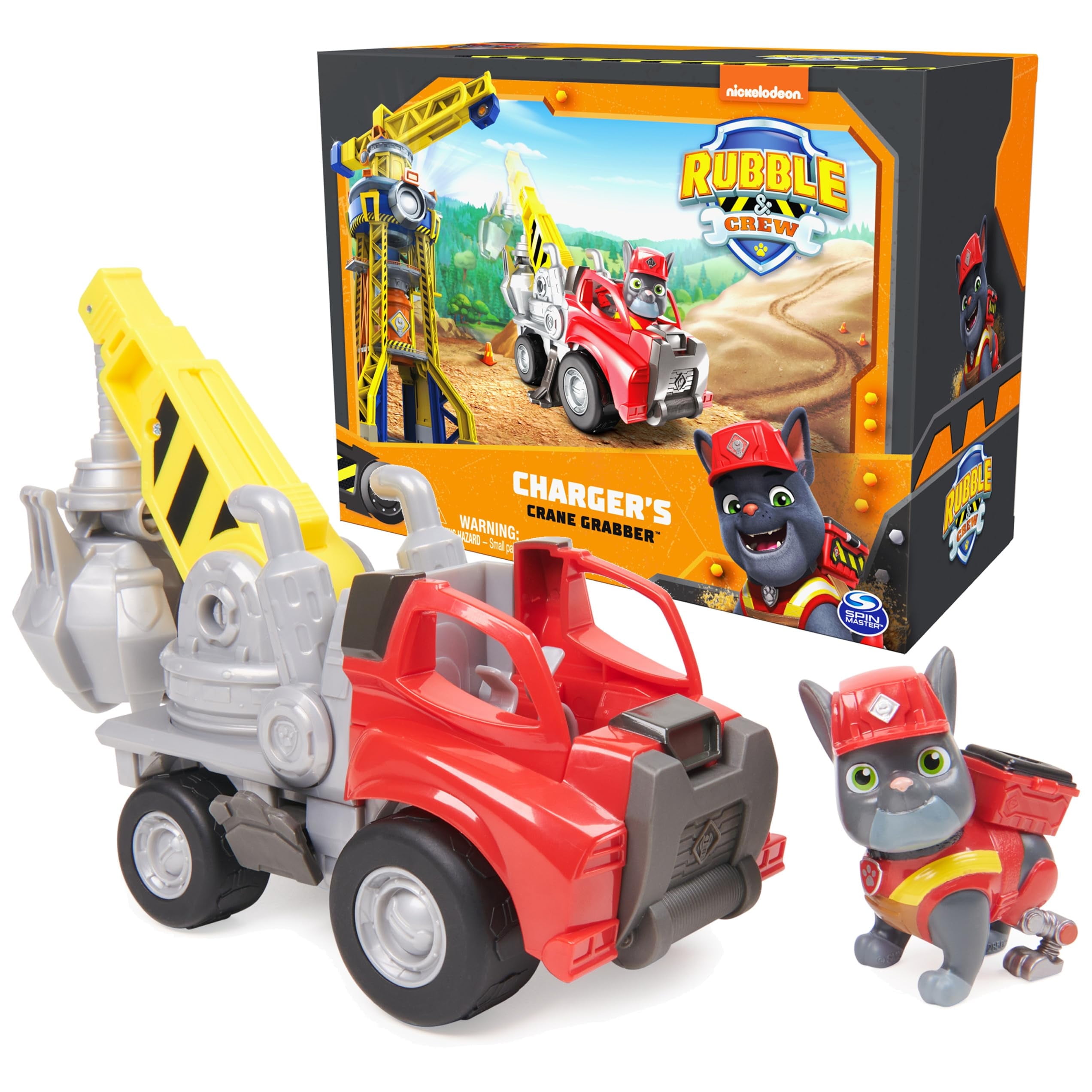Rubble \u0026 Crew Movable Parts Kids Charger Truck Play Vehicles, 10.2 oz