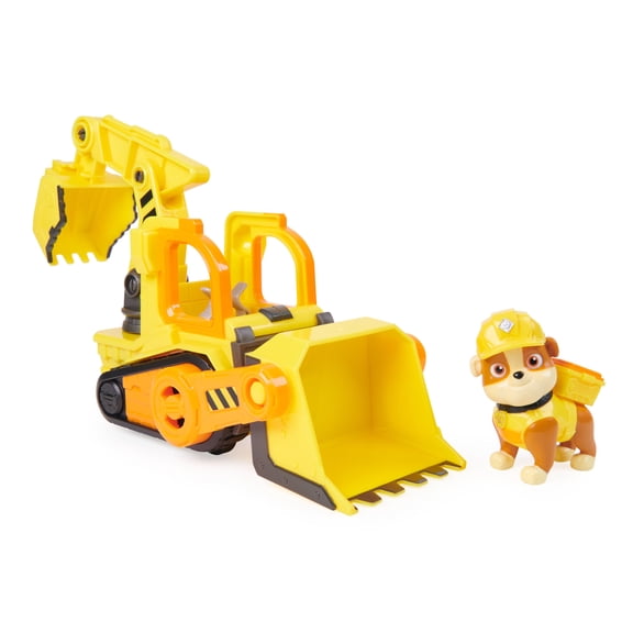 PAW Patrol, Rubble & Crew Toy Bulldozer Vehicle with Collectible Action Figure, for Kids Ages 3 and up
