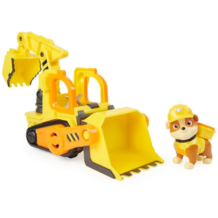 PAW Patrol, Rubble & Crew Toy Bulldozer Vehicle with Collectible Action Figure, for Kids Ages 3 and up