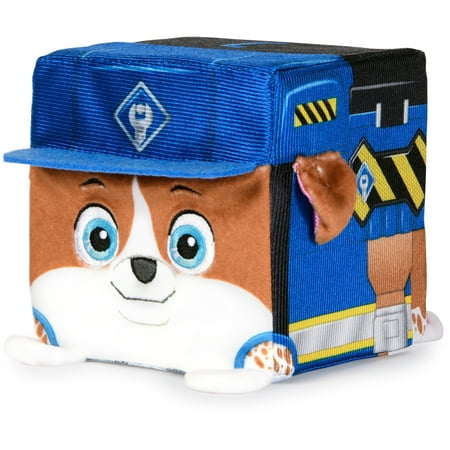 Rubble & Crew, Wheeler, 4-Inch Cube-Shaped Plush Toy for Kids Ages 3+