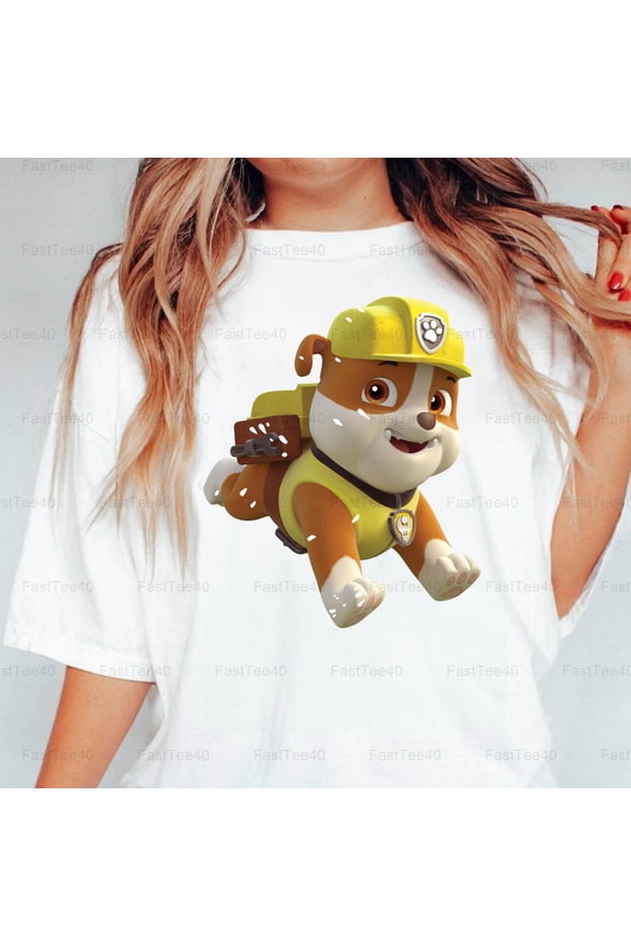Rubble and Crew Construction Pup Cartoon Funny Kids Show Fan Unisex, up to 5XL T-Shirt V40749