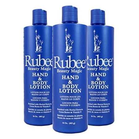 Rubee Hand & Body Lotion 16 oz. (3-Pack) with a Free 2 oz bottle