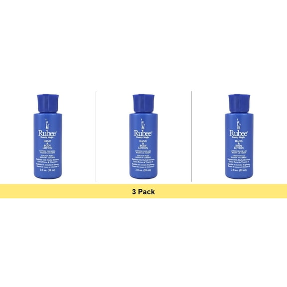 Rubee Hand and Body Lotion, 2 Oz - 3 Pack Bundle