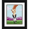 thumbnail image 1 of Rubenacker, Brian 26x32 Black Ornate Wood Framed with Double Matting Museum Art Print Titled - Giraffe Kisses, 1 of 4