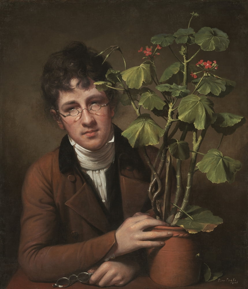 Rubens Peale With A Geranium Canvas Art - (18 x 24)