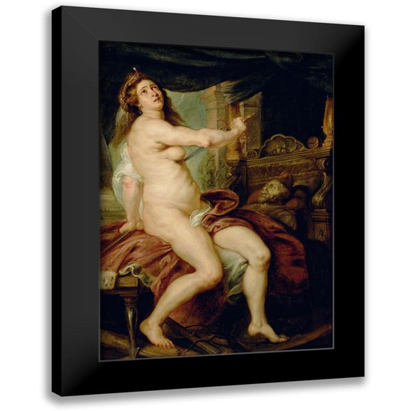 Rubens, Peter Paul 11x14 Black Modern Framed Museum Art Print Titled - The Death of Dido