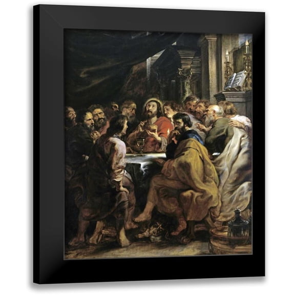 Rubens, Peter Paul 12x14 Black Modern Framed Museum Art Print Titled - The Last Supper