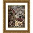 thumbnail image 1 of Rubens, Peter Paul 12x14 Gold Ornate Wood Framed with Double Matting Museum Art Print Titled - Landing at Marseilles (Life of Marie de Medici, Queen of France), 1 of 4