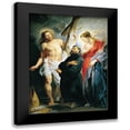 thumbnail image 1 of Rubens, Peter Paul 19x24 Black Modern Framed Museum Art Print Titled - San Agustin entre Cristo y la Virgen, 1 of 5
